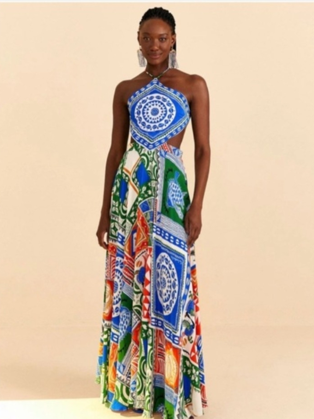 Farm Rio Halter Maxi Dress
